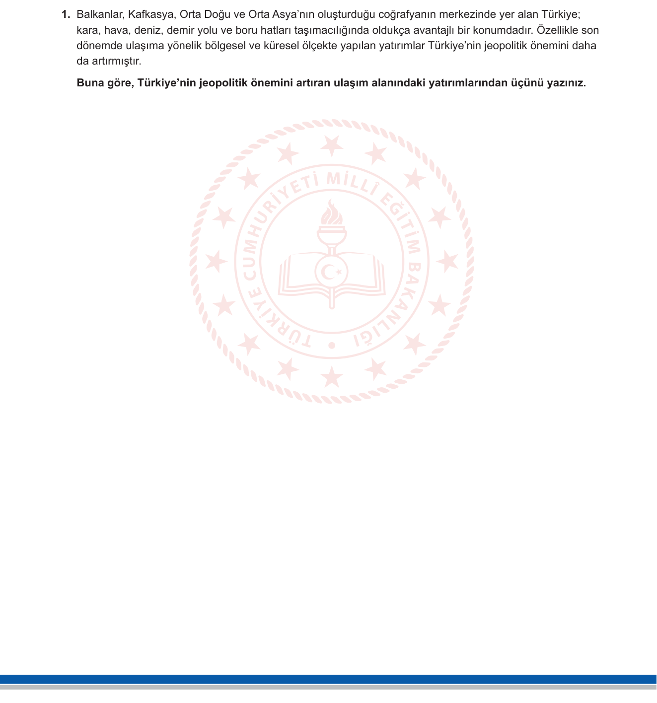 Coğrafya sorusu 15 — 