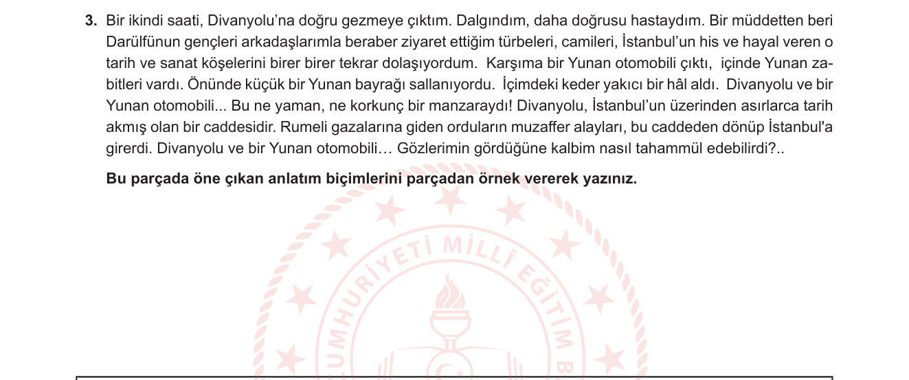 Türk Dili ve Edebiyatı sorusu 19 — 