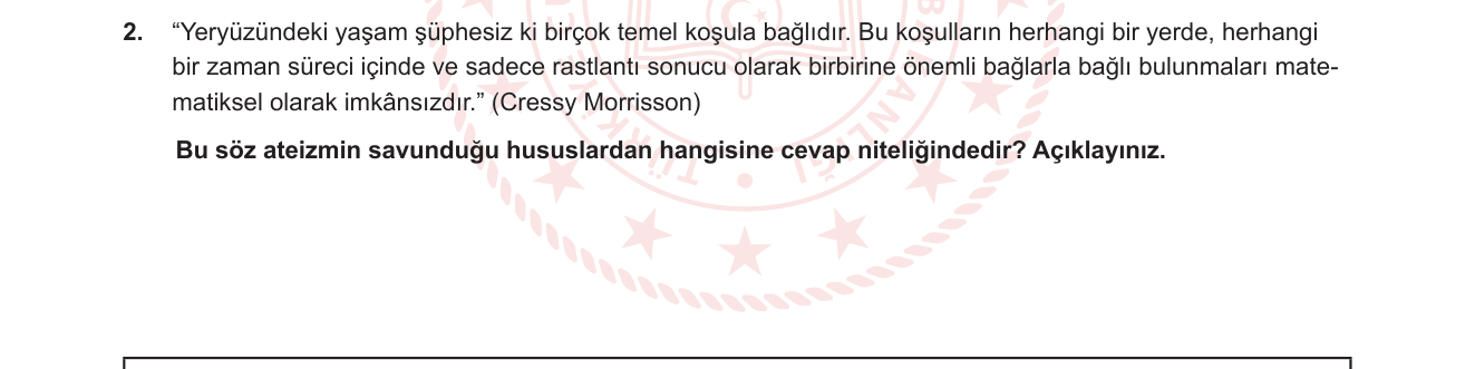 Din Kültürü ve Ahlak Bilgisi sorusu 16 — 