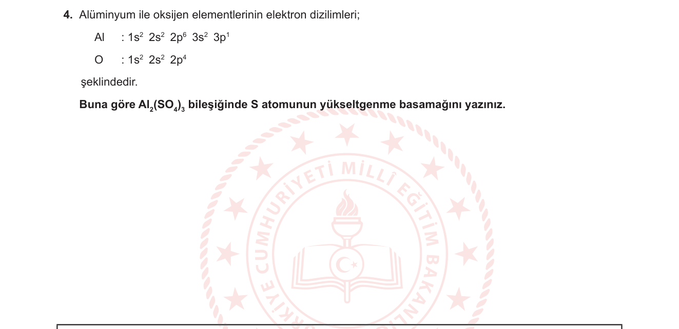 Kimya sorusu 4 — Yükseltgenme ve İndirgeme — Yükseltgenme Basamağı Hesaplama; İyonik Bileşikler