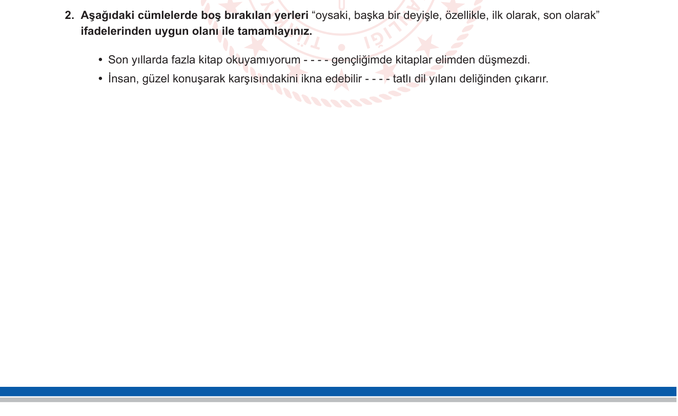 Türkçe sorusu 2 — 