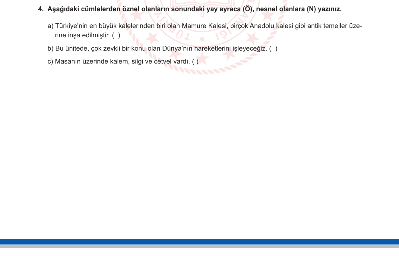 Türkçe sorusu 16 — Öznel ve Nesnel Cümleler