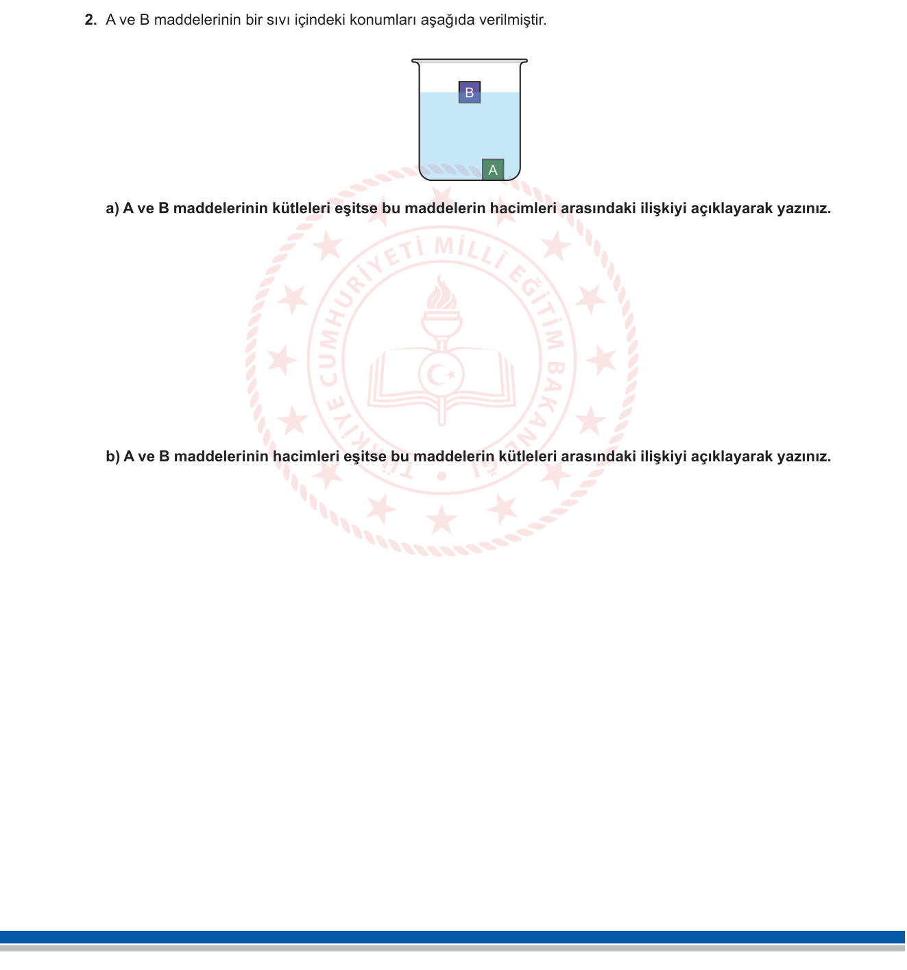 Fen Bilimleri sorusu 2 — 