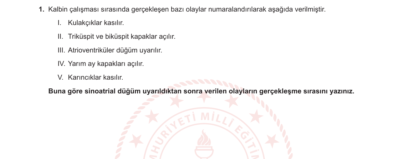 Biyoloji sorusu 1 — 
