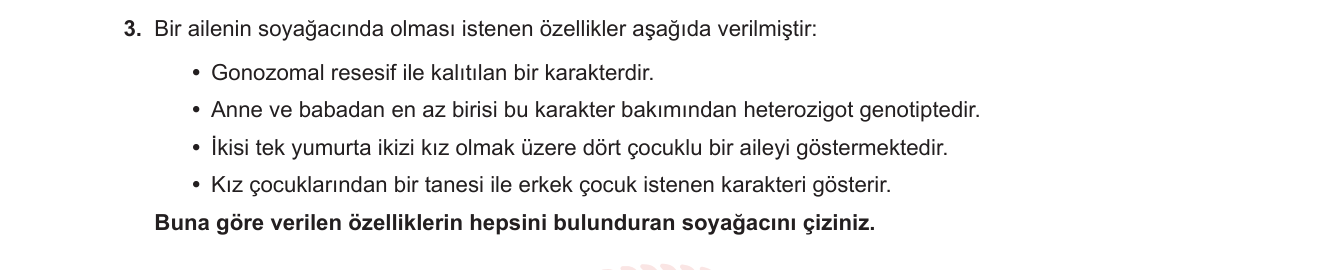 Biyoloji sorusu 3 — 