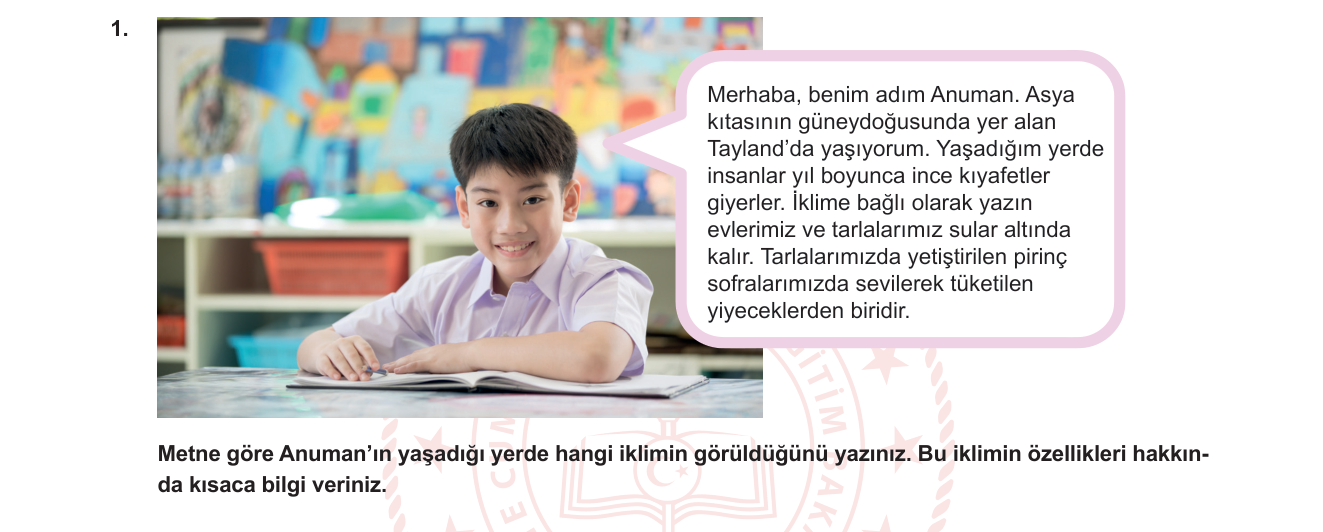 Sosyal Bilgiler sorusu 1 — 