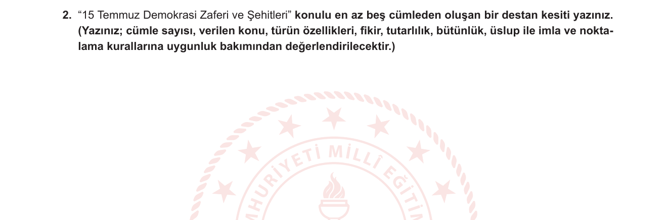 Türk Dili ve Edebiyatı sorusu 2 — 