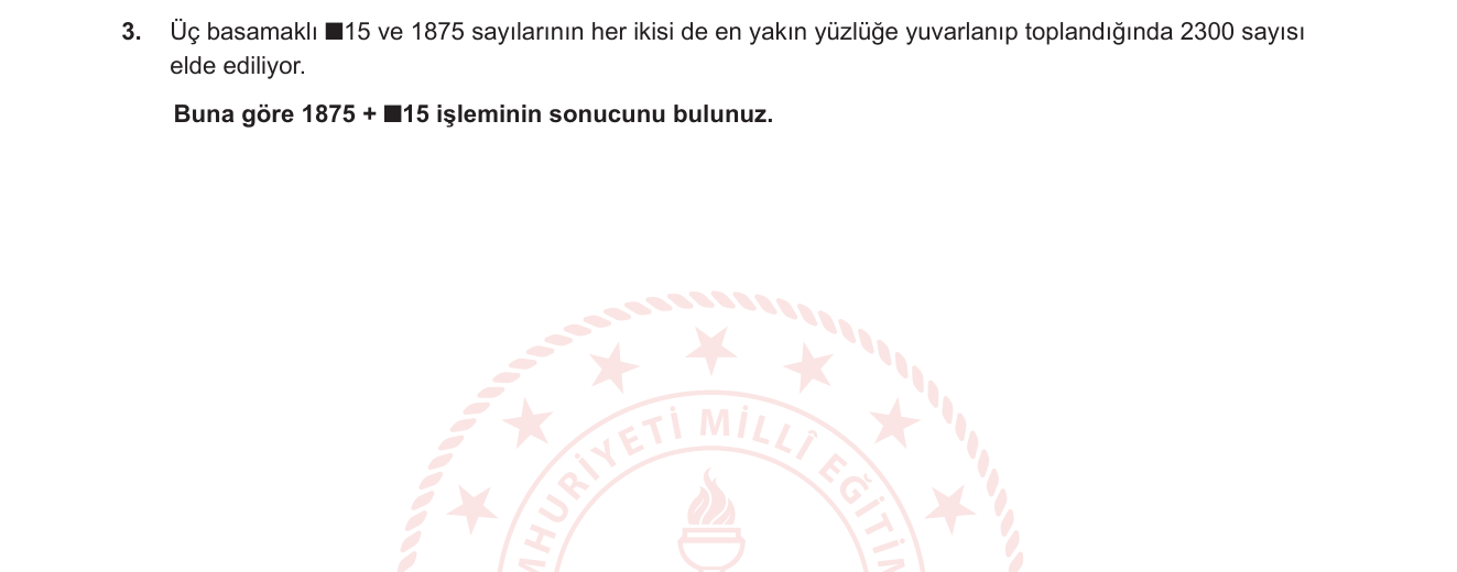 Matematik sorusu 12 — Doğal sayılarda yuvarlama ve tahmin (5. sınıf)