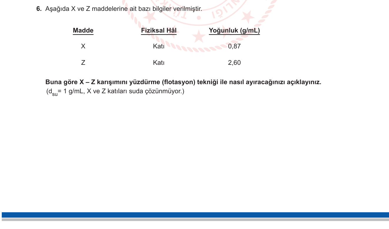 Kimya sorusu 6 — 