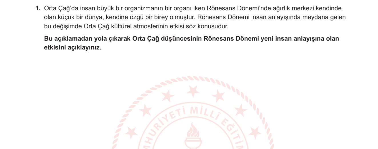 Felsefe sorusu 1 — 