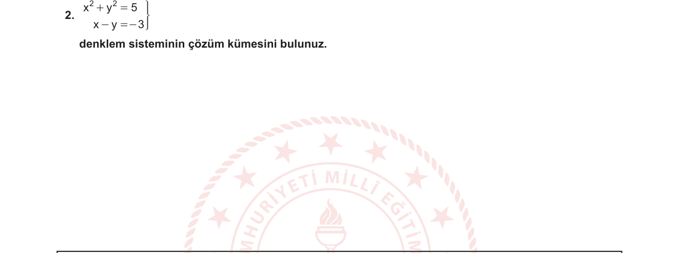 Matematik sorusu 9 — 