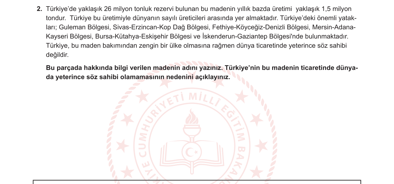Coğrafya sorusu 2 — 