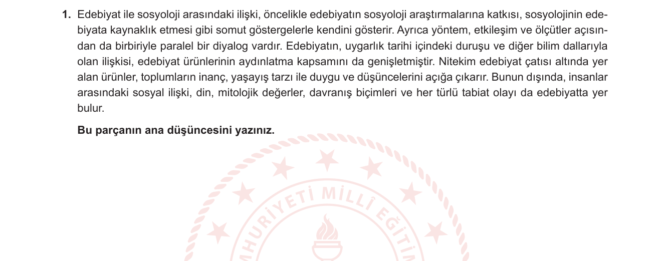 Türk Dili ve Edebiyatı sorusu 13 — 
