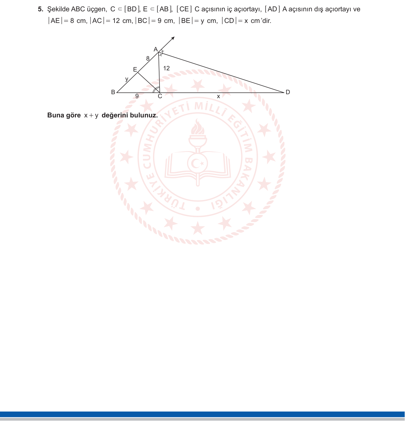 Matematik sorusu 5 — 